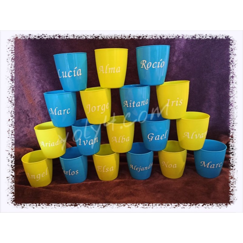 Vaso de plástico personalizado